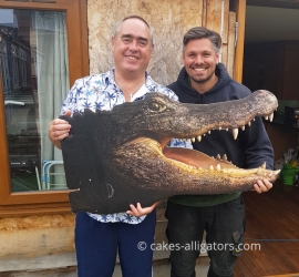 Kane Adams with Shaun Fogget of Crocodiles of the World